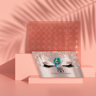 Carte De Visite Posh Bougie Glitterie Rose bohème rose