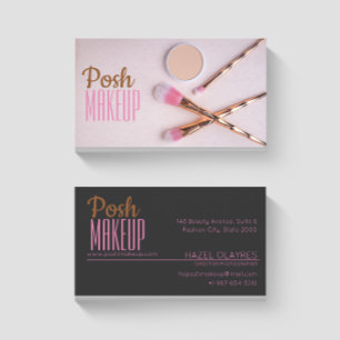 Carte de visite Posh Make Up Gold/Rose Brosses