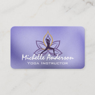 Carte De Visite Position du lotus en yoga   Services de santé