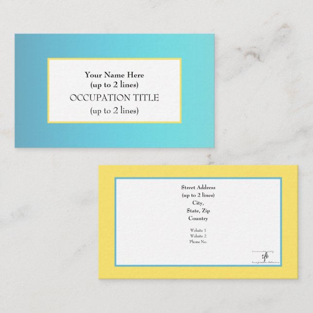 Carte De Visite Positivement sur le rivage (Devant / Derrière)