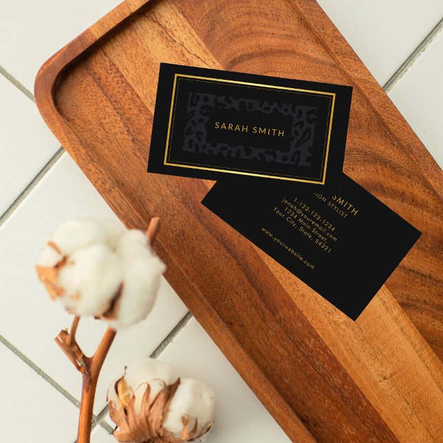 Carte De Visite Poster de animal foncé classique professionnel (Créateur téléchargé)