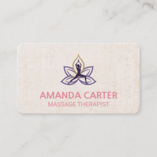 Carte De Visite Posture de Guerrier Yoga Santé Fitness