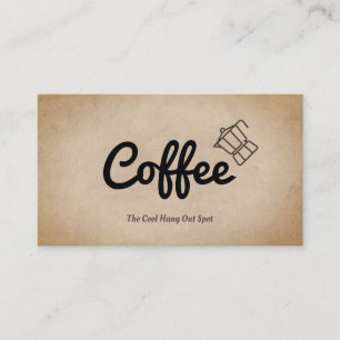 Carte De Visite Pot de café avec script café
