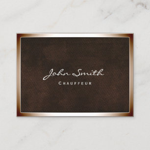 Carte de visite potelé de chauffeur en bronze de