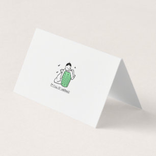 Carte De Visite poubelle et citation moyenne