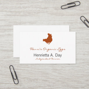 Carte De Visite Poule [poulet, agriculteur, oeufs organiques]
