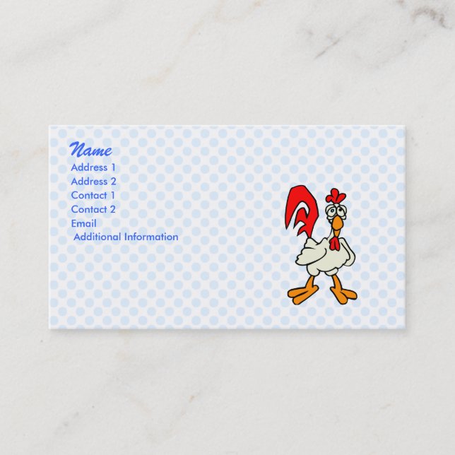 Carte De Visite Poulet de Chiggy (Devant)