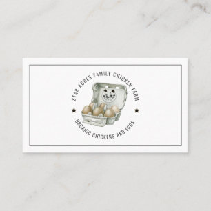 Carte De Visite Poulet De La Ferme Oeufs Biologiques Frais
