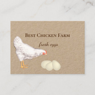 Carte De Visite Poulet et oeufs pour les vendeurs du marché agric