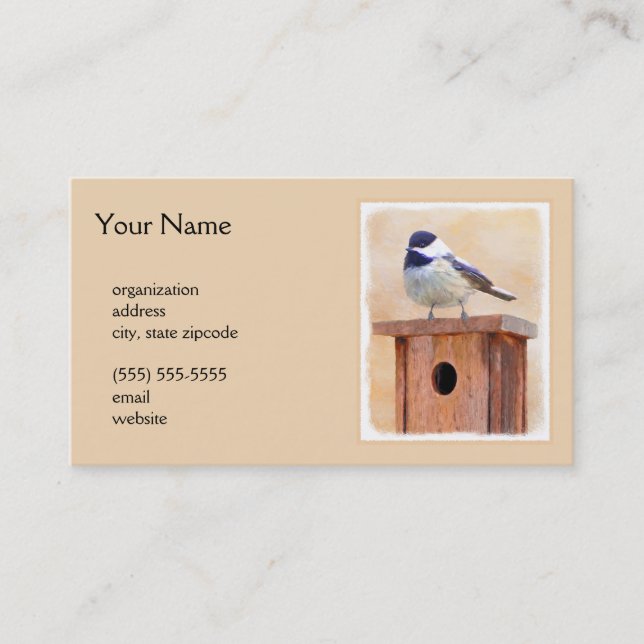 Carte De Visite Poulet sur la peinture d'oiseaux Art original (Devant)