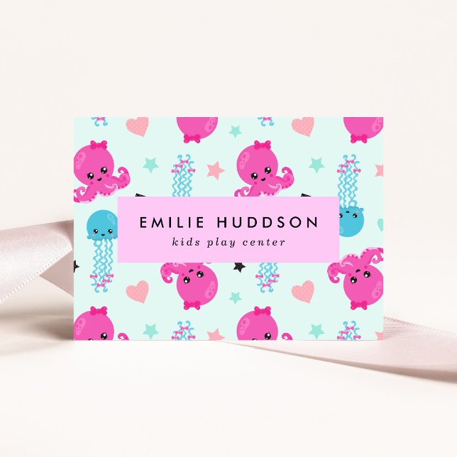 Carte De Visite poulpe, méduse, Centre de jeux, Centre d'activités (Créateur téléchargé)