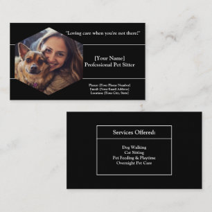 Carte de visite pour animaux de compagnie personna