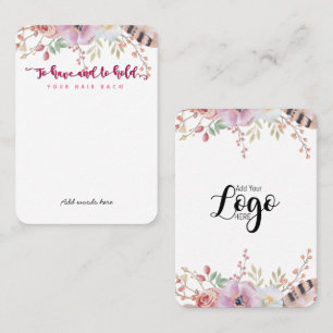 Carte De Visite pour avoir et retenir vos cheveux bachelorette