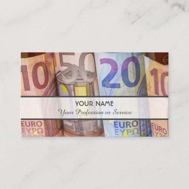 Carte De Visite Pour banquiers professionnels ou experts financier (Devant)