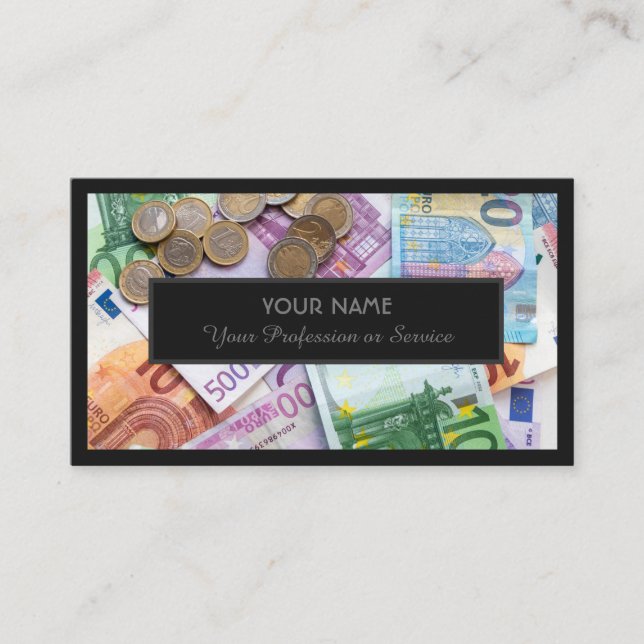 Carte De Visite Pour banquiers professionnels ou experts financier (Devant)