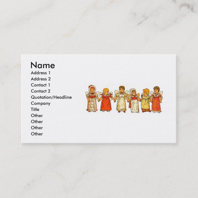 Carte de visite pour bébés anges (Devant)