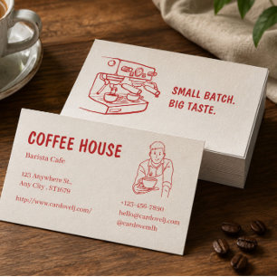 Carte de visite pour café moderne
