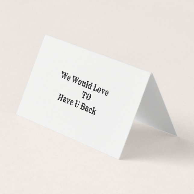 Carte de visite pour client (Devant)