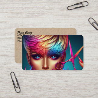 Carte de visite pour coiffeuse