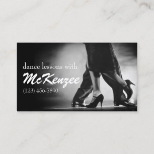 Carte de visite pour cours de danse en studio