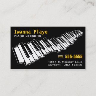 Carte de visite pour cours de piano