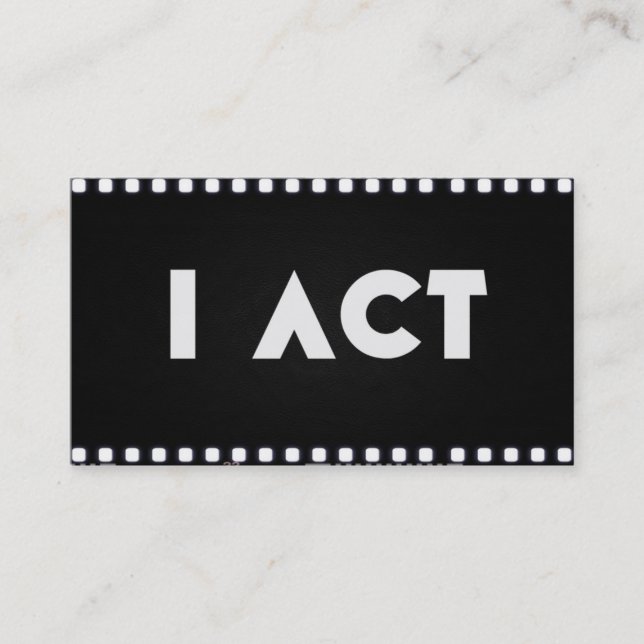 Carte De Visite Pour des acteurs (Devant)