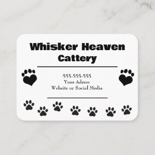 Carte de visite pour élevage de chats sur mesure W