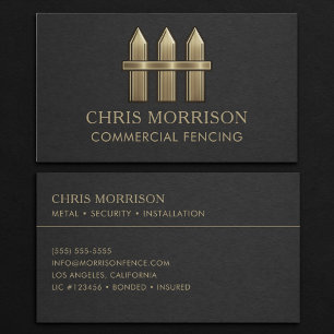 Carte de visite pour entreprise de clôture commerc