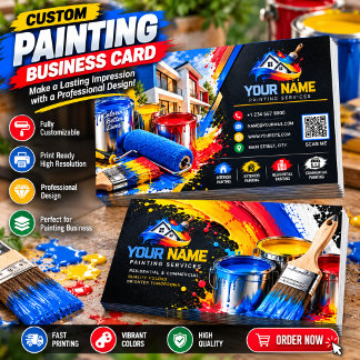 Carte de visite pour entreprise de peinture person