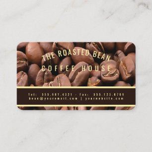 Carte de visite pour haricots de café torréfiés ar