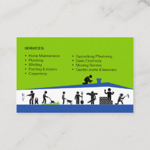 Carte de visite pour homme à tout faire et entreti