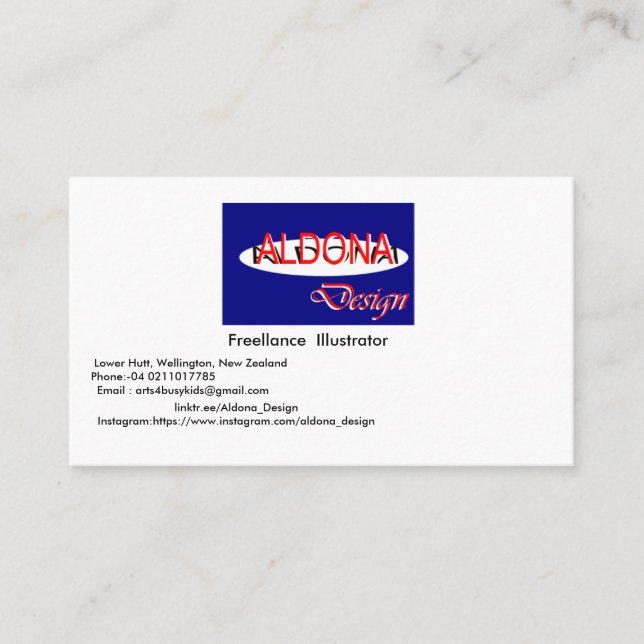 Carte de visite pour illustrateur (Devant)