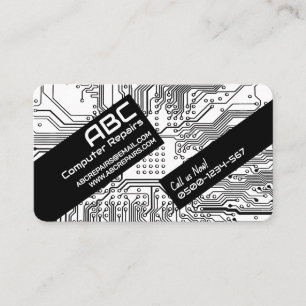 Carte de visite pour la réparation d'ordinateurs /