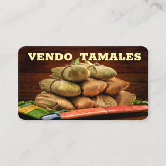 Carte de visite pour la vente de tamales