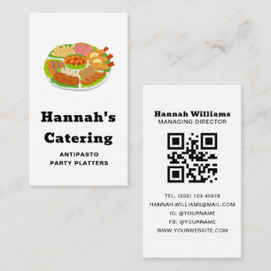 Carte de visite pour le catering Black & White