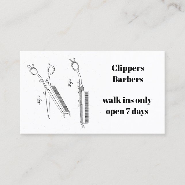 Carte de visite pour le coiffeur ou le coiffeur (Devant)