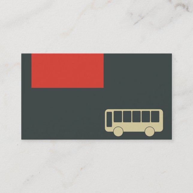 carte de visite pour le transport public et (Devant)