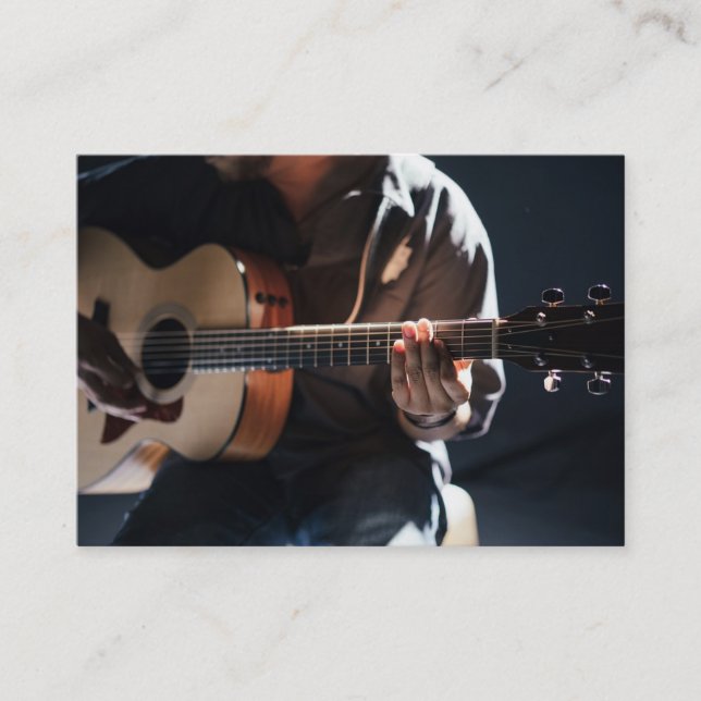 Carte de visite pour leçon de guitare ou de musiqu (Devant)