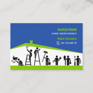 Carte de visite pour l'entretien de la maison par