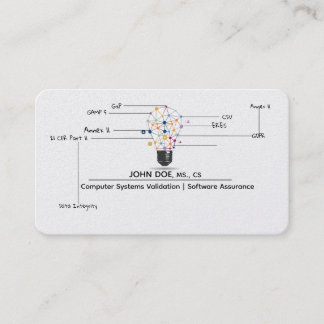 Carte de visite pour l'informatique CSV QA
