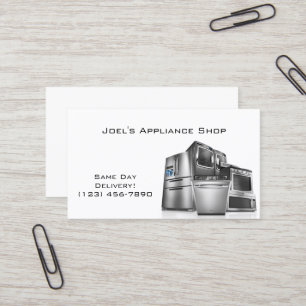 Carte de visite pour magasin d'électroménager, ins