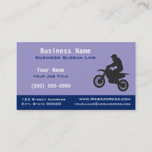 Carte de visite pour moto cross de terrain Entre