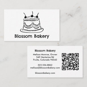 Carte de visite pour pâtisserie gâteau dessert tra