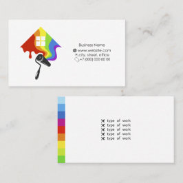 Carte de visite pour peintre et peinture