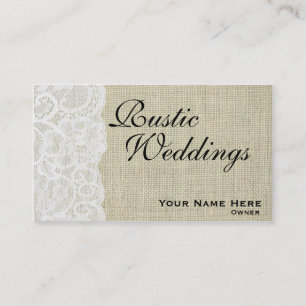 Carte de visite pour planificateur de mariage rust