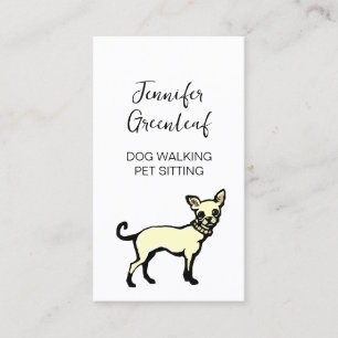 Carte de visite pour promenade de chien