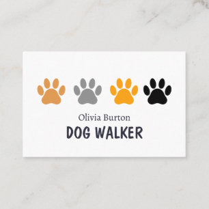 Carte de visite pour randonneur à chiens.