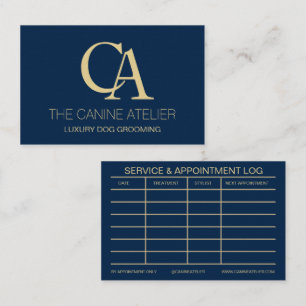 Carte de visite pour salon de toilettage pour chie