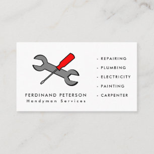 Carte de visite pour services de bricolage à domic