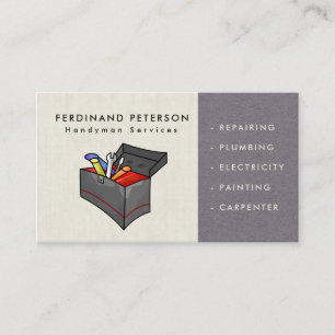 Carte de visite pour services de bricolage avec te